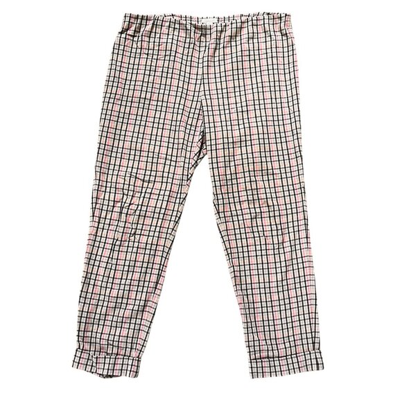 J. Jill Pants - J. Jill Premium Bistretch Plaid Pants Size 14 Womens Elastic Waist Pull-On